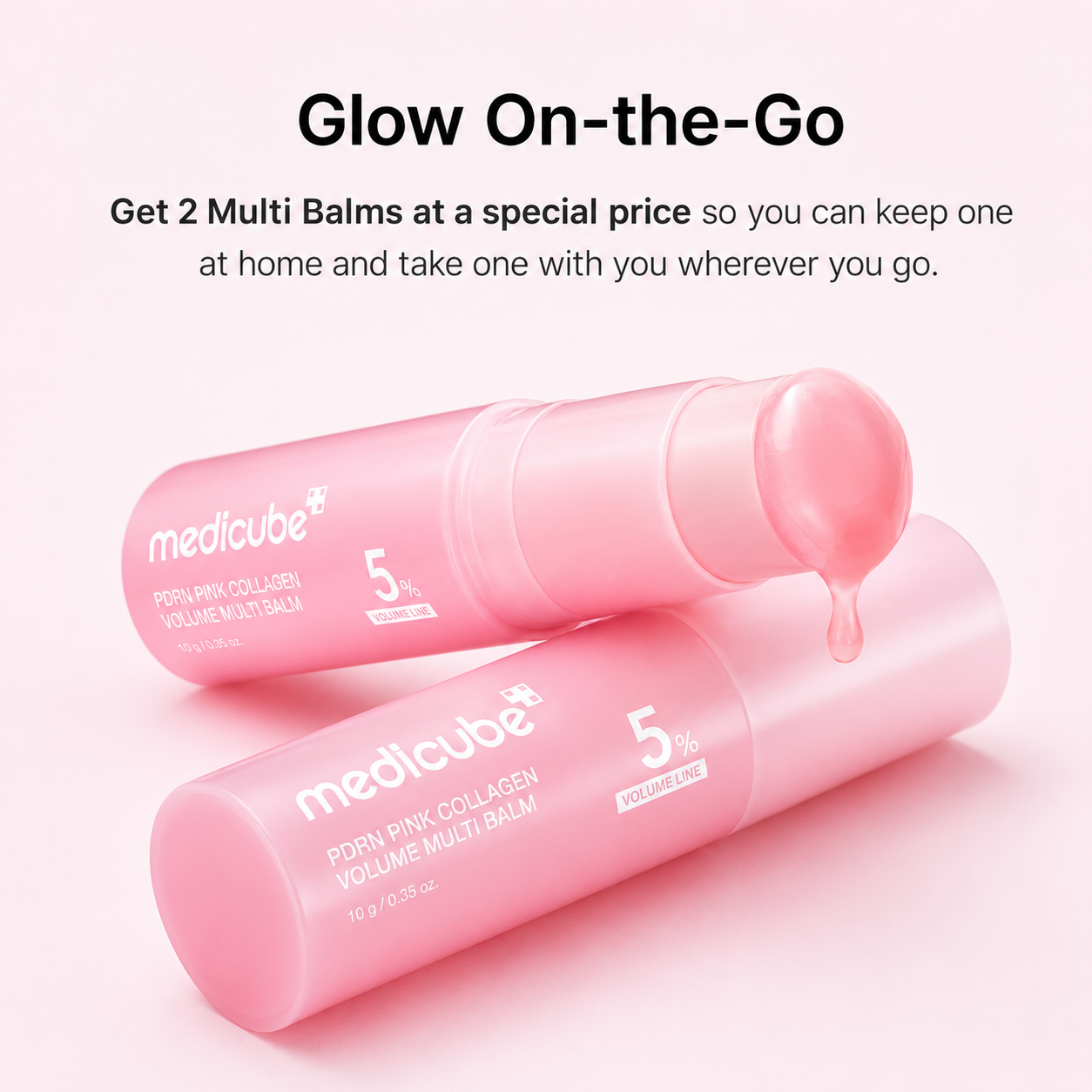 [NEW] [medicube] PDRN Pink Collagen Volume Multi Balm | All In One Volufiline, PDRN, NAD Stick for Youthful-Looking, Helping Look of Fine Lines, Firming Care, Anti-Aging Care | For Under-Eyes, Neck, Forehead, Smile Lines, Lip Care | Korean Skincare